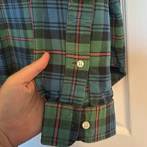 Ralph Lauren men’s green plaid long sleeve button down shirt size XL - Picture 5 of 8